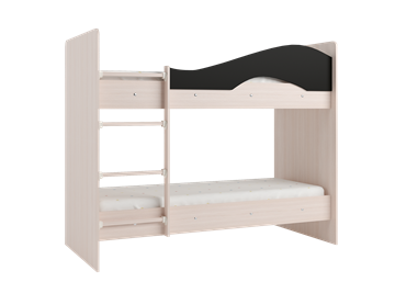 Детская  двухъярусная кровать Мая с 2 ящиками на щитах, корпус Млечный дуб, фасад Венге в Рязани - предосмотр 3