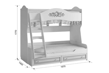 Детская двухъярусная кровать Алиса (1974х1404х1765) в Рязани - предосмотр 4