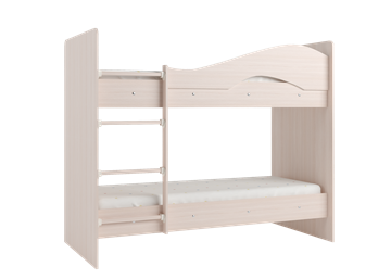 Детская двухэтажная кровать Мая на щитах со шкафом и ящиками, цвет Млечный дуб в Рязани - предосмотр 2