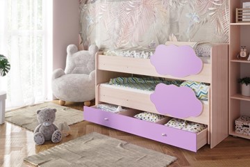 Детская двухэтажная кровать Соник 1.6 с ящиком, Ирис в Рязани