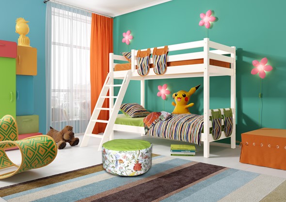 Двухъярусная детская кровать Соня, Вариант 10 Белый в Рязани - изображение