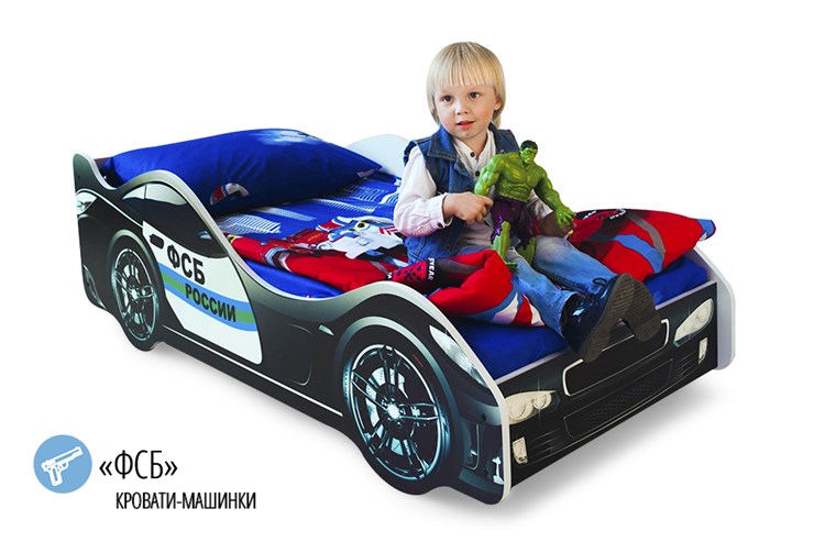 Кровать-машина в детскую ФСБ в Рязани - изображение 1