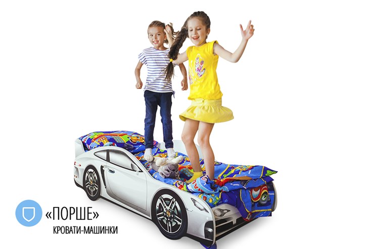 Кровать-машина детская Porsche в Рязани - изображение 4