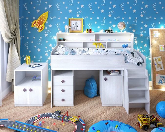 Детская кровать-чердак Малыш-5, цвет Винтерберг в Рязани - изображение 8