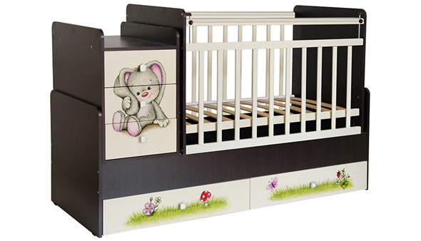 Кровать детская Фея 1100 Зайчонок Венге-бежевый в Рязани - изображение
