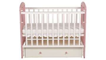 Кровать детская Polini kids Simple 328, белый-розовый в Рязани
