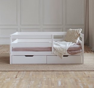 Кровать детская Софа с ящиками, цвет белый в Рязани
