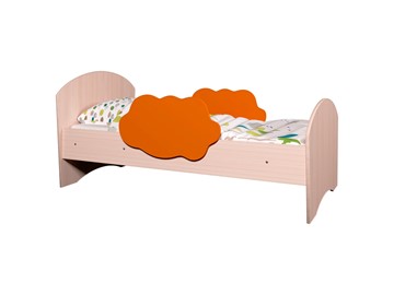 Детская кровать Тучка, корпус Дуб млечный, фасад Оранжевый в Рязани