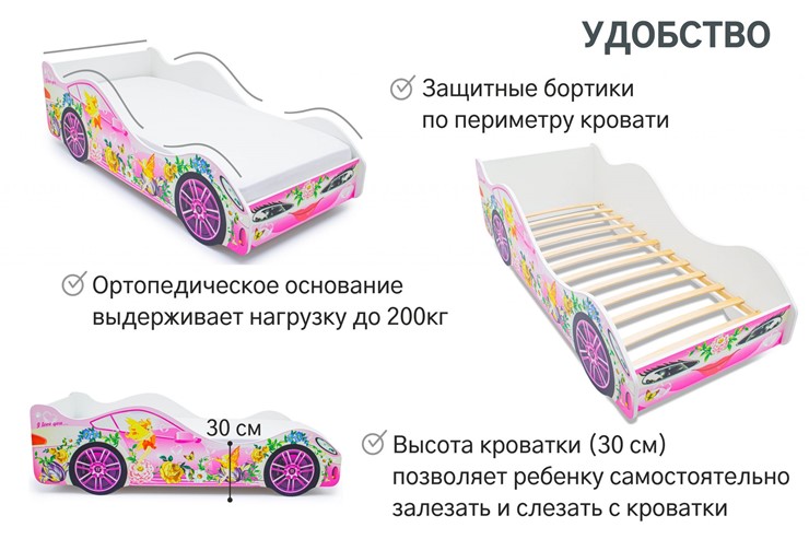 Кровать-машина детская Фея в Рязани - изображение 4
