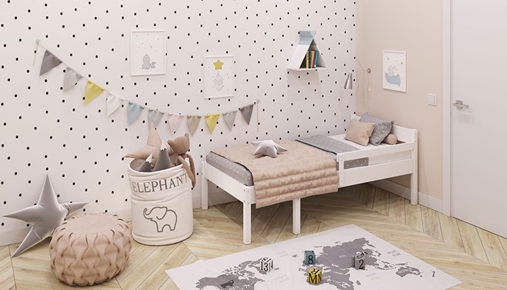 Кровать в детскую POLINI Kids Simple 935 Белый в Рязани - изображение 6