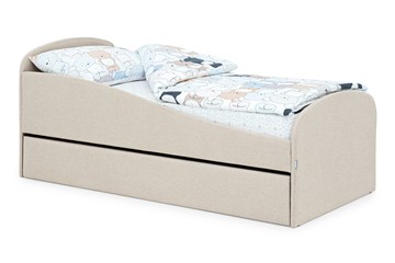 Детская кровать с ящиком Letmo карамель (рогожка) в Рязани