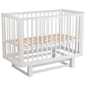 Кровать для новорожденных серия 3400 POLINI Kids Simple 340 с маятником Белый в Рязани