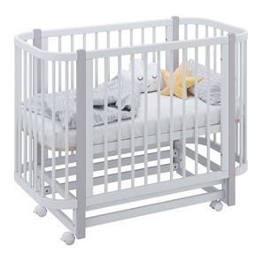 Детская кровать POLINI Kids Simple 350 Белый / Серый в Рязани