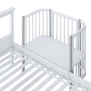 Кроватка-трансформер POLINI Kids Simple 120 Белый / Серый в Рязани - предосмотр 4
