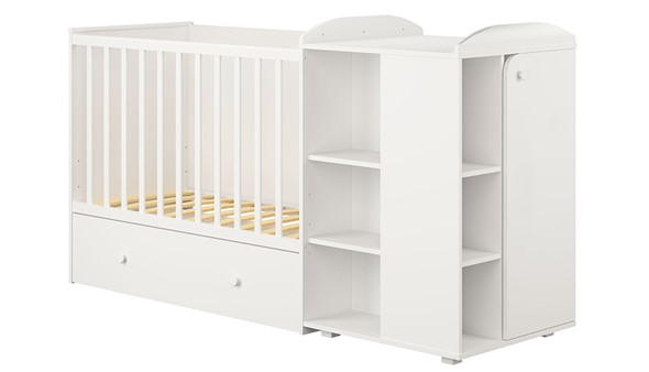 Кровать-трансформер детская с комодом POLINI Kids Ameli 800 Белый, серия AMELI в Рязани - изображение