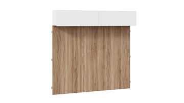 Навесной шкаф с декоративными панелями Порто (366) СМ-393.21.023-24 (Белый жемчуг/Яблоня беллуно/Белый софт) в Рязани