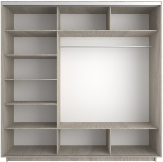 Шкаф 3-дверный Экспресс (Комби) 2400х600х2400, шимо светлый в Рязани - изображение 1