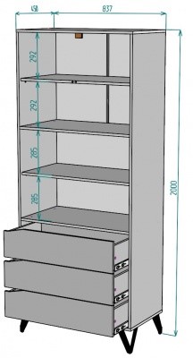Шкаф двухдверный Дельта H123 ЯШС в Рязани - изображение 1