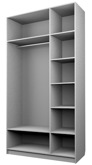 Распашной шкаф ЭШ3-РС-23-12 Зс (с зеркалом), Дуб Крафт белый в Рязани - изображение 1