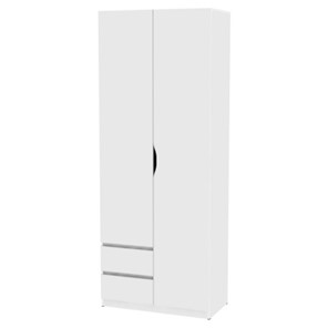 Шкаф 2-х дверный Мальта H201, Белый в Рязани