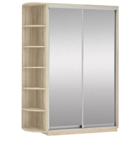 Шкаф 2-дверный Экспресс (2 зеркала), со стеллажом 1900x600x2400, дуб сонома в Рязани