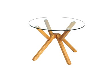 Стеклянный столик Берген-2, натуральный массив в Рязани