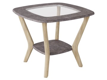 Круглый столик Мельбурн, серый бетон/дуб сонома в Рязани