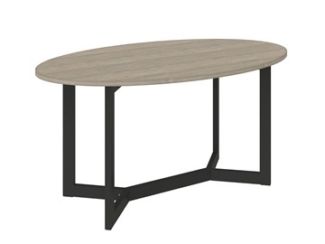 Овальный стол Триада-16Д, Черный/Натюрель в Рязани