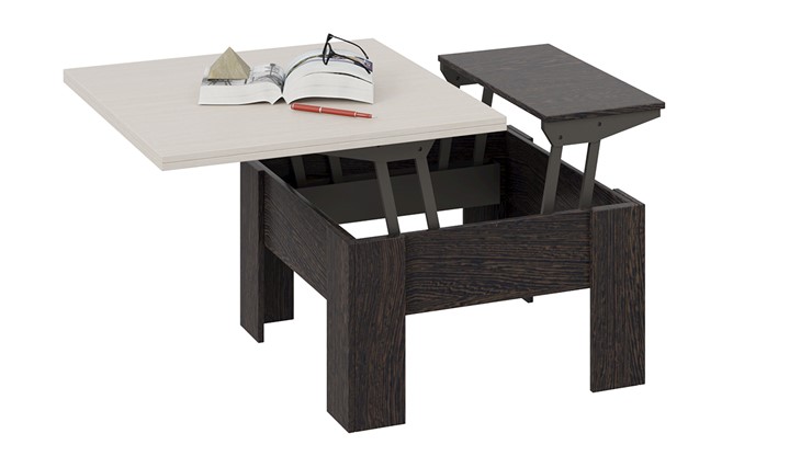 Журнальный стол-трансформер Тип 10 (Венге Цаво/Дуб Белфорт) в Рязани - изображение 4