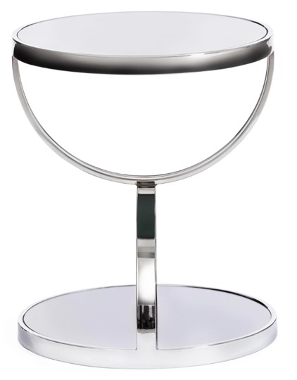 Кофейный столик GROTTO (mod. 9157) металл/дымчатое стекло, 42х42х50, хром в Рязани - изображение 1