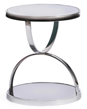 Кофейный столик GROTTO (mod. 9157) металл/дымчатое стекло, 42х42х50, хром в Рязани - изображение