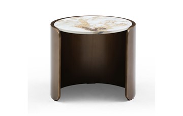 Круглый столик ET3095CI (D40) белая керамика /бронзовый в Рязани