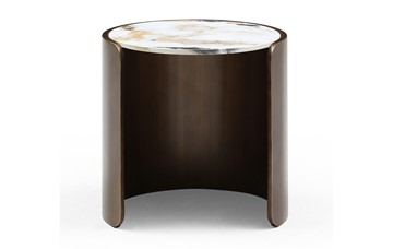 Круглый стол ET3095CI (D45) белая керамика /бронзовый в Рязани