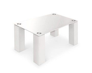 Журнальный столик Колизей-8, белый/белое стекло в Рязани