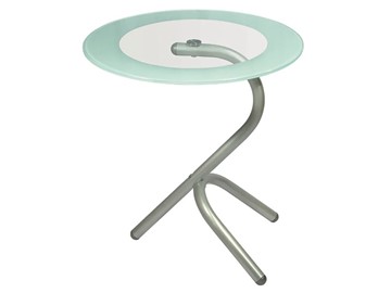 Стеклянный столик Дуэт 5 (металлик-прозрачное) в Рязани
