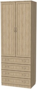 Шкаф 2-х дверный 103 со штангой, цвет Дуб Сонома в Рязани - предосмотр