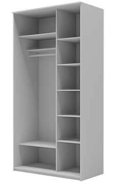 Шкаф 2-х дверный 2400х1362х620 с двумя зеркалами ХИТ 24-14-55 Венге Аруба в Рязани - изображение 1