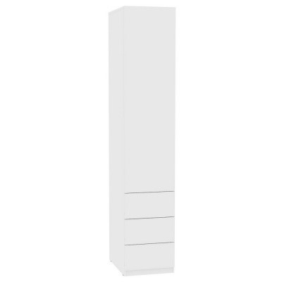 Распашной шкаф Риал (H11) 230х45х45 PUSH to OPEN, Белый в Рязани - изображение