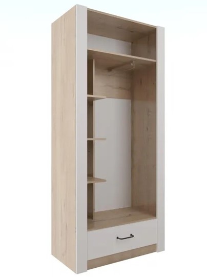 Шкаф гардеробный Ева 5 М1 дуб ирландский/белый матовый в Рязани - изображение 1