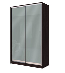Шкаф двухдверный Хит-22-12-22 с цветным стеклом, средне-серый 074, Венге в Рязани