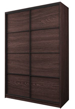 Шкаф 2-х дверный MAX МШ-23-6-16-11, Профиль Черный/Цвет Венге в Рязани - изображение