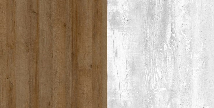 Шкаф угловой Пайн, с зеркалом, ПП7, Дуб Крафт/Бетон Пайн в Рязани - изображение 2