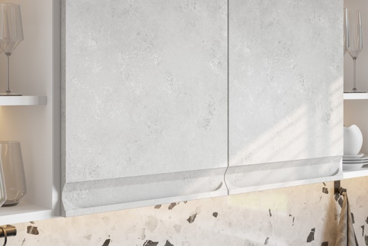 Кухня угловая Вельвет, бетон графит/бетон снежный в Рязани - изображение 4