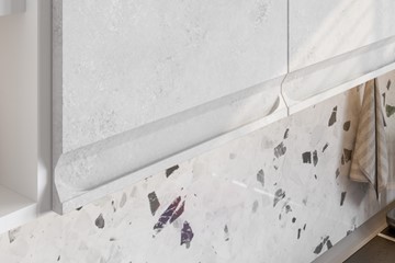 Кухня угловая Вельвет, бетон графит/бетон снежный в Рязани - предосмотр 5