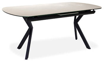 Кухонный стол раскладной Шамони 1CX 140х85 (Oxide Avorio/Графит) в Рязани - предосмотр