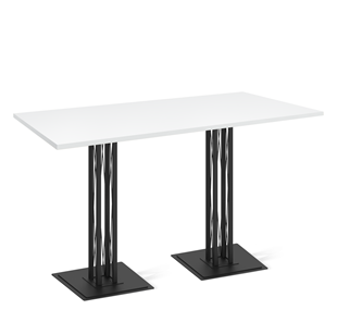 Кухонный обеденный стол SHT-TU6-BS1/Н110 (2 шт.)/ТT 120/80 (черный/белый шагрень) в Рязани