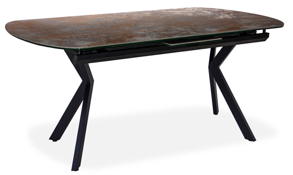 Кухонный стол раздвижной Шамони 2CX 160х90 (Oxide Nero/Графит) в Рязани - изображение
