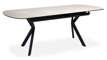 Кухонный стол раскладной Шамони 3CX 180х95 (Oxide Avorio/Графит) в Рязани - предосмотр 1