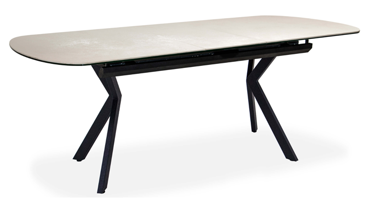 Кухонный стол раскладной Шамони 3CX 180х95 (Oxide Avorio/Графит) в Рязани - изображение 1