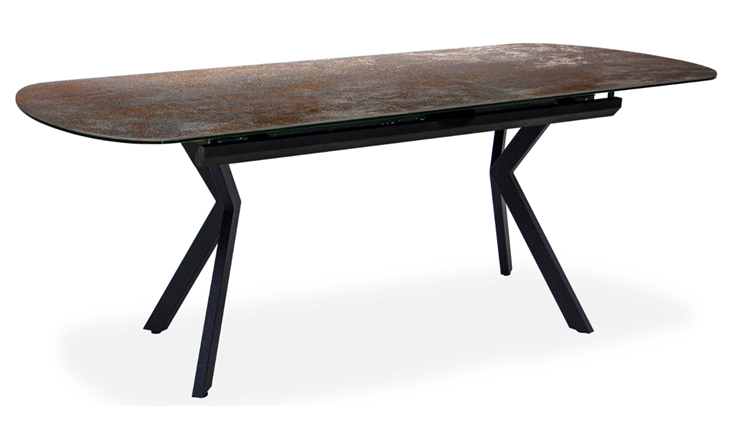 Кухонный стол раздвижной Шамони 2CX 160х90 (Oxide Nero/Графит) в Рязани - изображение 1